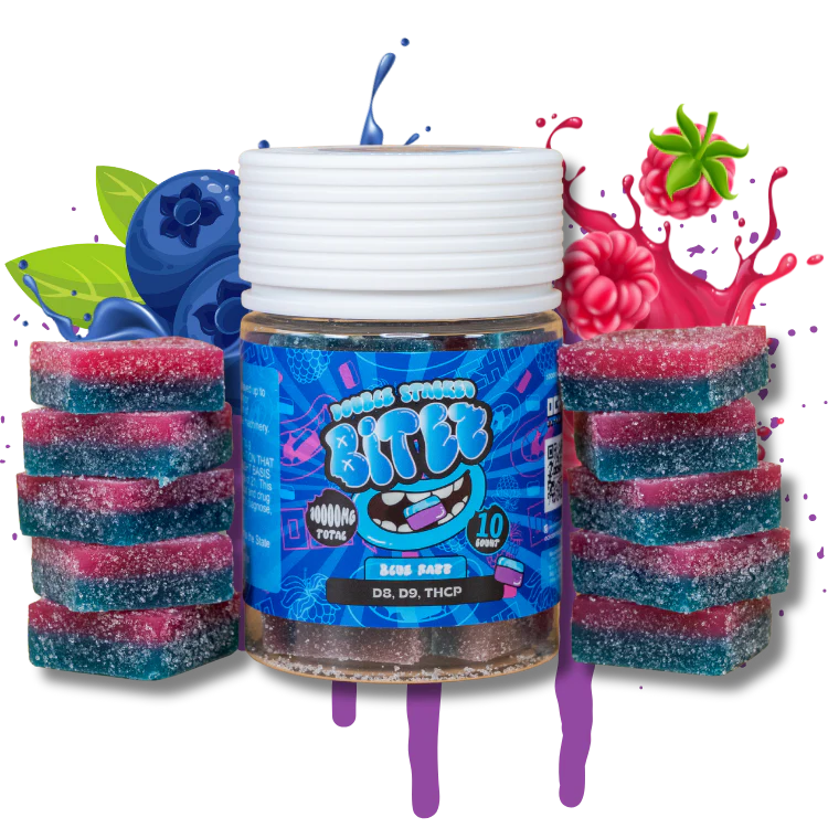 Double Stacked Bitez Blue Razz 10,000MG Double Stacked Bitez